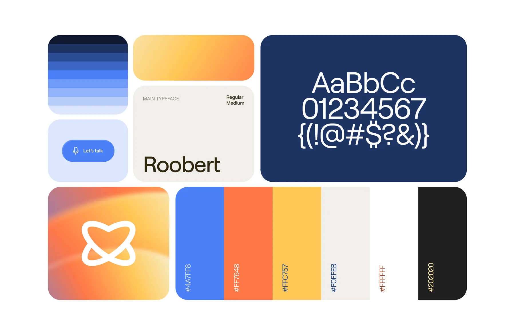 Niva design system with palette, Roobert typeface and logo